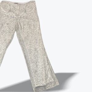 Emma Black Rhinestone Beaded Pants Pure Silk Wide Leg Flare Statement Designer 6